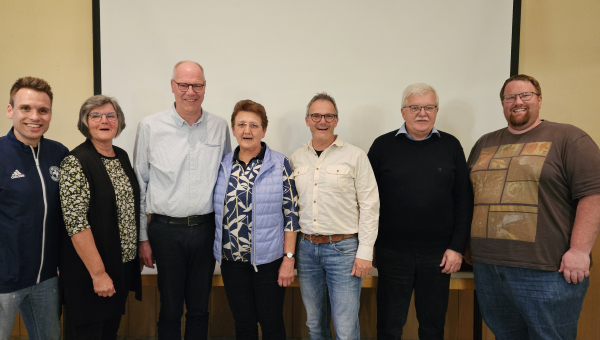 2. Vorsitzender Jan Haferland, 1. Geschäftsführerin Doris Bettenbrock, 1. Vorsitzender Rainer Budke, 2.Schatzmeisterin Anita Spellmeyer, 3.Vorsitzender Christian Herden, 2.Geschäftführer Bernard Finger, 1. Schatzmeister Christian Cizelsky