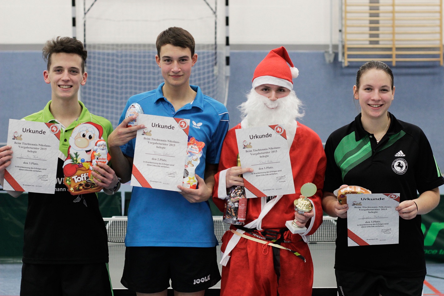 die Platzierten v. l.: Jan-Eric Fortmann, Fabian Betker, Sieger Daniel Kodde und Jacqueline Fortmann