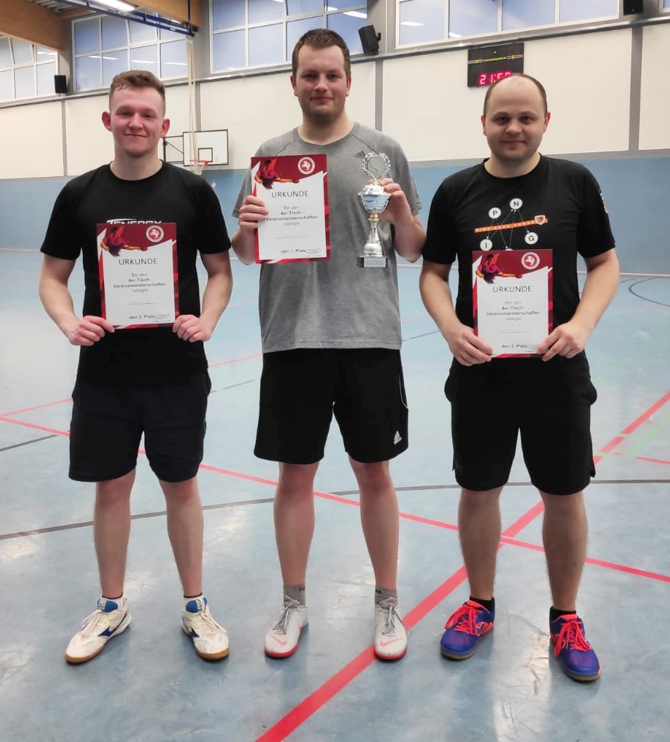 die Platzierten: Philip Laumeier, "Siggi" Philip Simon und Kai Dau.