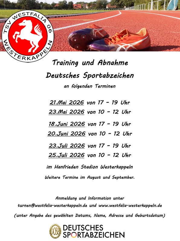 Deutsches Sportabzeichen: Neue Termine 2026